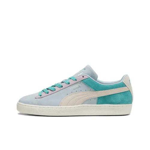 PUMA Suede Series Low Топ Скейтборд Кроссовки Унисекс Циановый
