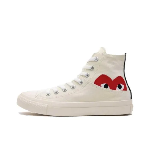 Конверс All Star High Top Canvas Shoes White Red Men's