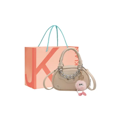 JANE KLAIN ПУ (полиуретан) Портативная Маленькая Круглая Сумка Сумка через плечо Маленькая Женская Экрю Черная