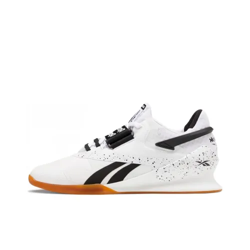 Reebok Legacy Lifter II Амортизация и Дышащие Низкие Кроссовки для Тренировок Мужские Белые Черные