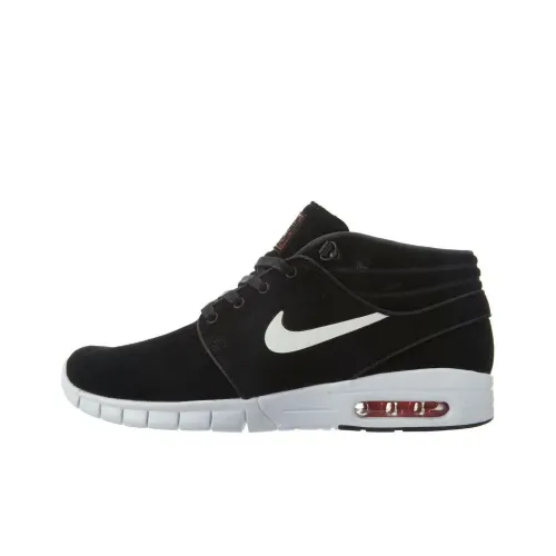 nike SB Stefan Janoski Max MID L Устойчивый к истиранию MID Топ Повседневная обувь Унисекс Черный белый