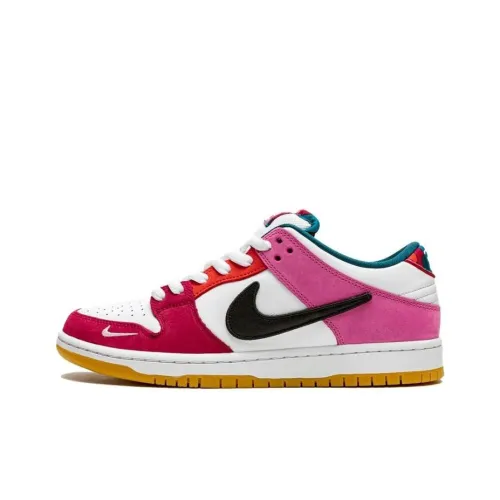 Nike SB Dunk Low Pro Амортизация Износостойкий Низкий Топ Скейтборд Кроссовки Унисекс Белый Красный Зеленый