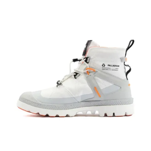 Palladium Pampa Путешествие L Устойчивые к истиранию амортизаторы Колено Высокий Аутдор Мужской Белый Серый