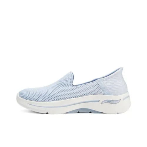 Skechers Slip Ins Низкий Топ Casual Женский Светло-Синий