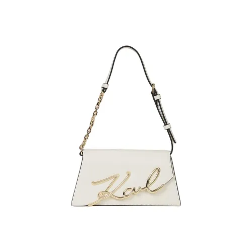 Karl Lagerfeld Коровья кожа Сумка через плечо средний размер женский экрю