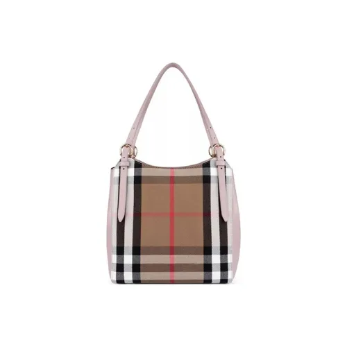 Burberry Кожа Тоут Сумка Сумка для покупок Сумка Маленькая Женская Светло-синяя Многоцветная