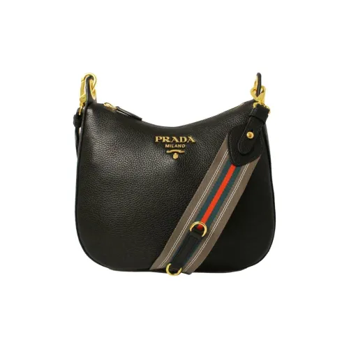 PRADA Сумка через плечо из кожи женская черная