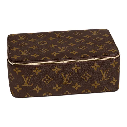 LOUIS VUITTON Покрытый холст с кожаными вставками мешок для хранения мужской коричневый