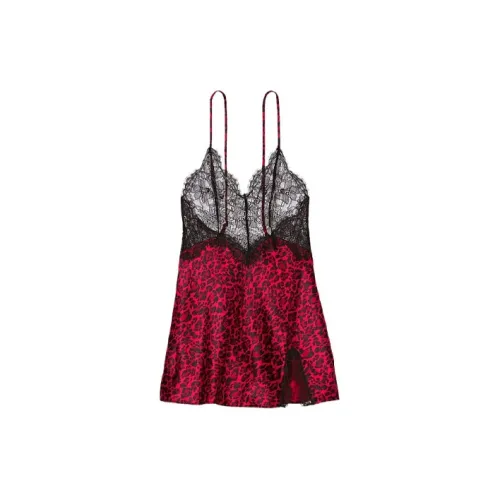 Victoria's Secret Ночная сорочка Женская Красная с леопардовым принтом