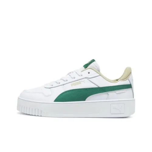 PUMA Carina Скейтборд Кроссовки Низкие Бело-Зеленые Женские
