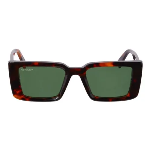 OFF Белый Ацетат Прямоугольные Солнцезащитные очки Унисекс Черепаховый