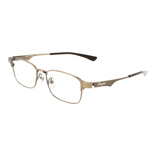 FERRAGAMO Титановый сплав Квадратные Оправы для очков Унисекс Золото