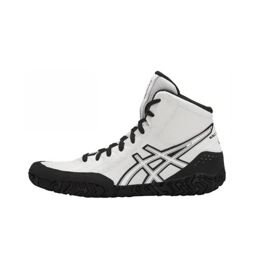 Asics Aggressor 3 High Топ Беговые кроссовки Мужские Белый Черный