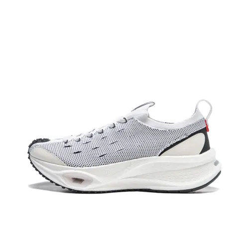 Лайнер Амортизация Износостойкие Низкие Кроссовки для Бега Унисекс Белый Черный