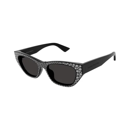 Alexander McQueen Ацетат Кошачий глаз Солнцезащитные очки Унисекс Черный