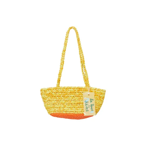 Le Temps Des Rêves Естественный Raffia Плечевая сумка Женская Светло-синий Фиолетовый