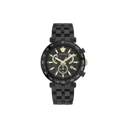 VERSACE Кварцевый механизм Мужские часы 46mm*12mm Черный
