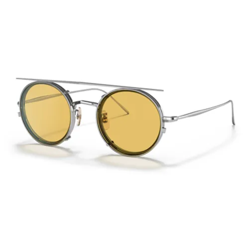 Oliver Peoples Круглые Солнцезащитные очки Унисекс Серебряный
