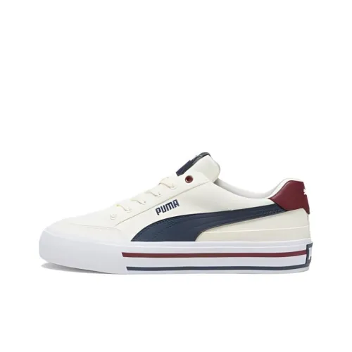 PUMA Court Classic Vulc Легкий Низкий Топ Скейтборд Кроссовки Унисекс Белый Синий Красный