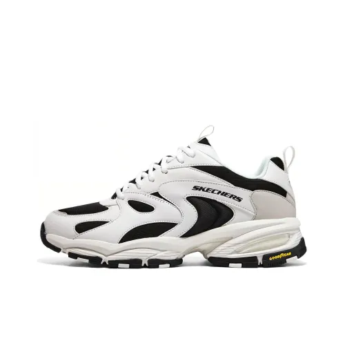 Skechers Vigor 3,0 Low Топ Толстая подошва Кроссовки Мужские Белый Черный