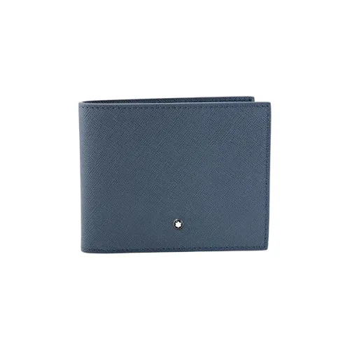 MONTBLANC Телячья кожа Кошелек Мужской Светло-синий