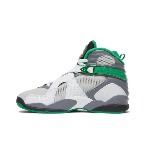 Jordan Air Jordan 8 Retro Амортизация Износостойкий MID Топ Винтажные баскетбольные кроссовки Мужской Серый