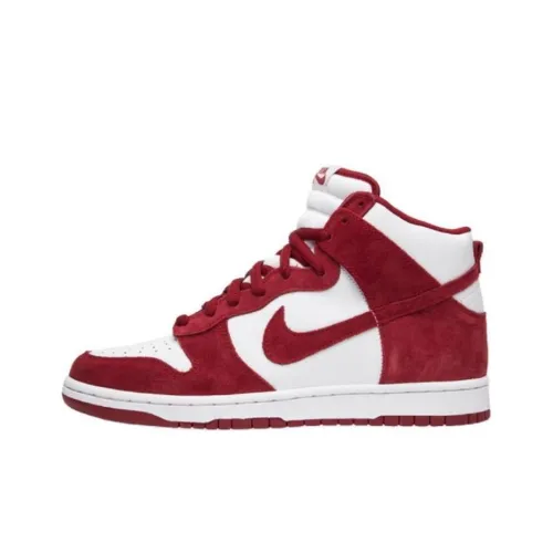 Nike SB Dunk High Pro St. John's Амортизация Износостойкий MID Топ Скейтборд Кроссовки Унисекс Красный