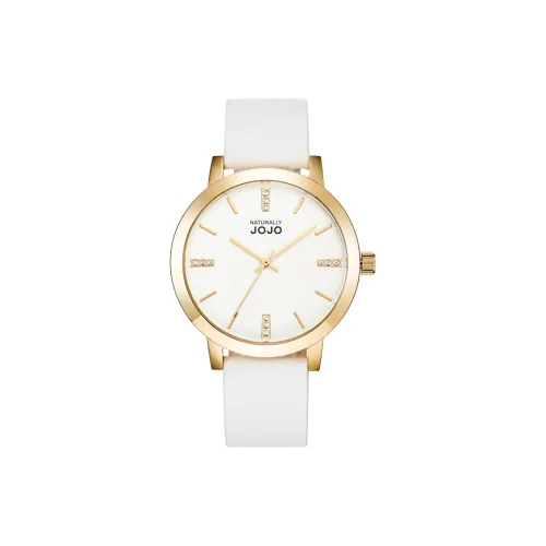 NATURALLYJOJO Наручные часы Кварцевый механизм Белый циферблат Женские часы JO95200 Циркон