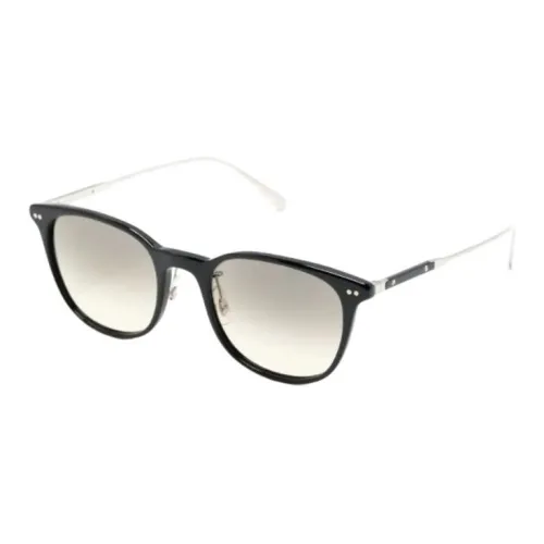 Oliver Peoples Металл Ацетат Акрил Нерегулярная форма Солнцезащитные очки Мужской Черный