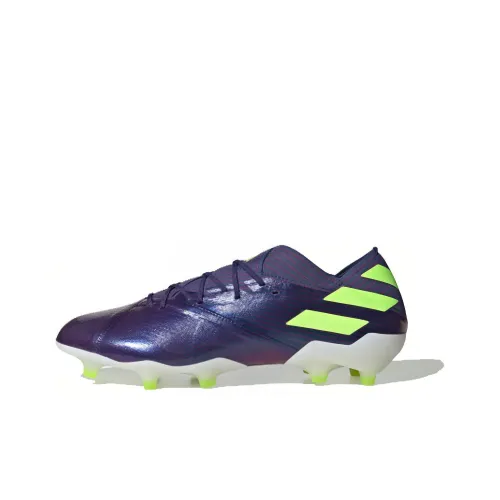 Adidas Nemeziz FG Твердый грунт Природная трава Противоскользящие Устойчивые к истиранию Футбольные бутсы Мужской Синий-фиолетовый Зеленый