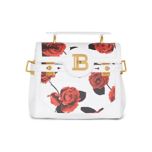 BALMAIN B Buzz Телячья кожа Сумка через плечо Сумка Женская Белая