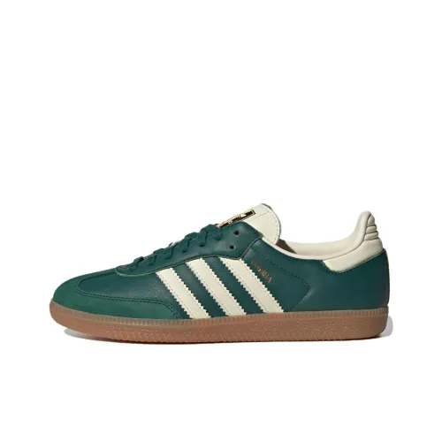 Adidas Originals SAMBA OG Немецкие армейские кроссовки Низкий топ Зеленый белый Женские