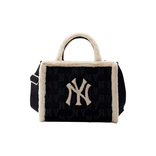 Mlb Base Logo Шерпа Полиэстер Тот Сумка Сумка для покупок Сумка Регулярная Унисекс Черная