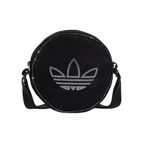 Adidas Originals Eco Friendly Полиэстер Маленькая Круглая Сумка Сумка через плечо Стандартная Женская Черная