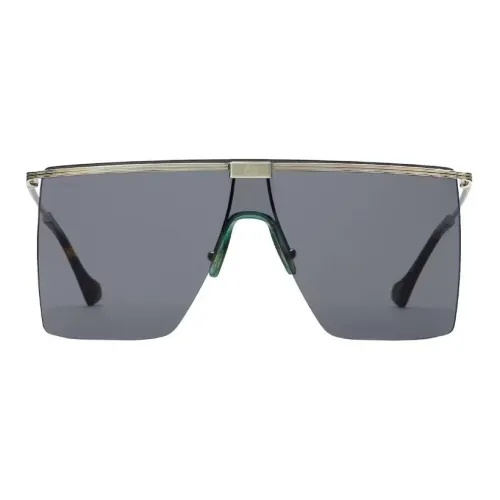 GUCCI Нерегулярная форма Солнцезащитные очки Женские Серебряные