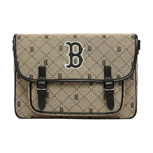 Mlb Base Logo Искусственная кожа полиэстер нейлон рюкзак сумка через плечо стандартный женский коричневый