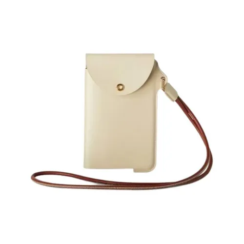 Loro Piana Ghiera Чехол для телефона из телячьей кожи белый и коричневый