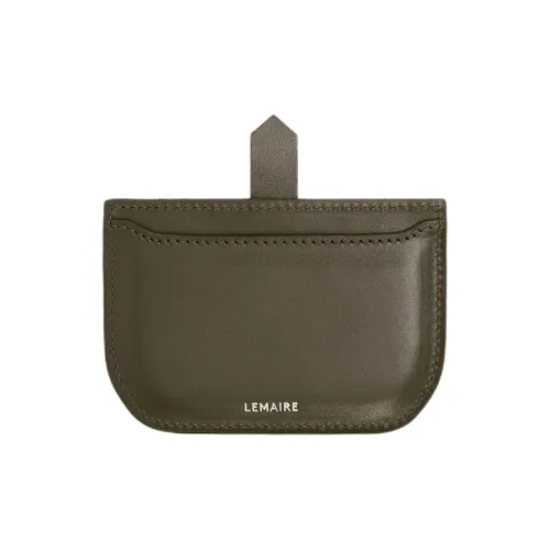 Lemaire Телячья кожа Держатель для карт Женский Хаки зеленый
