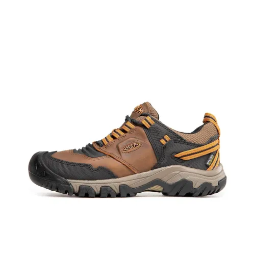 Keen Ridge Flex Альпинистские и туристические ботинки Низкий верх Бизон Коричневый/Светло-коричневый Мужской