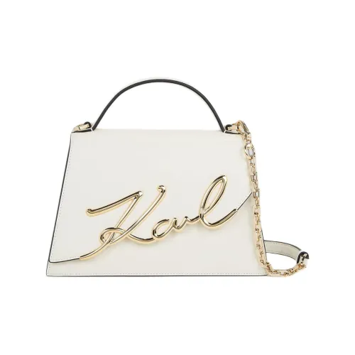 Karl Lagerfeld Корова Кожа Сумка Сумка через плечо Сумка через плечо Средний Женский Экрю