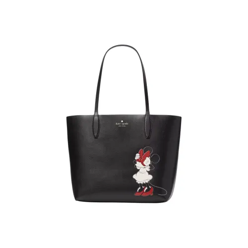 Kate Spade Disney Collaboration Коровья кожа Тоут Сумка Сумка для покупок Сумка на плечо Сумка Большая Женская Черная
