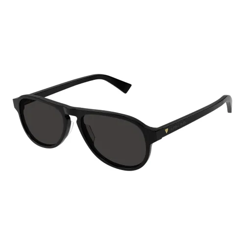 Bottega Veneta Ацетат OVAL SUNGLASSES Мужской Черный