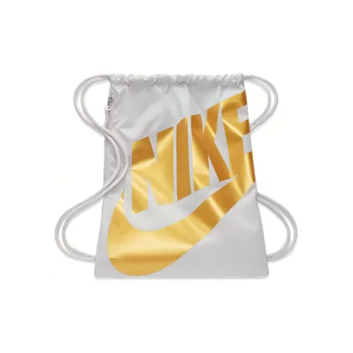 Nike Heritage Ткань Спортивный Рюкзак Обычный Унисекс Белый Золото