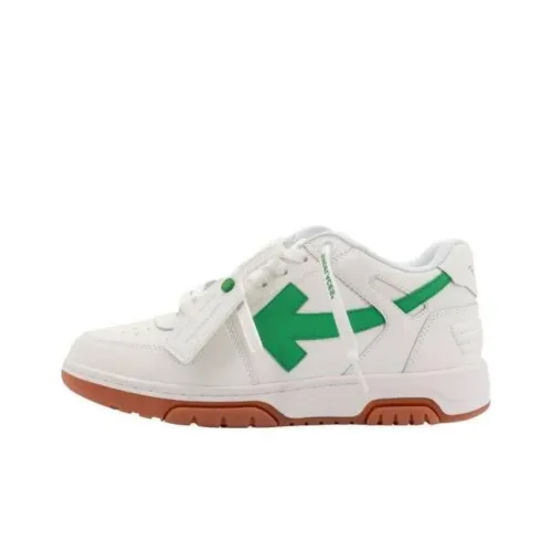 Off Белый Низкий Топ Скейтборд Кроссовки Мужские Белые Зеленые