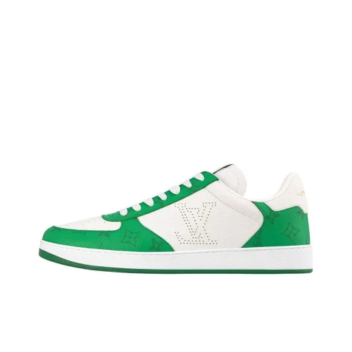 LOUIS VUITTON Rivoli Low Топ Скейтборд Кроссовки Мужские Белые Зеленые