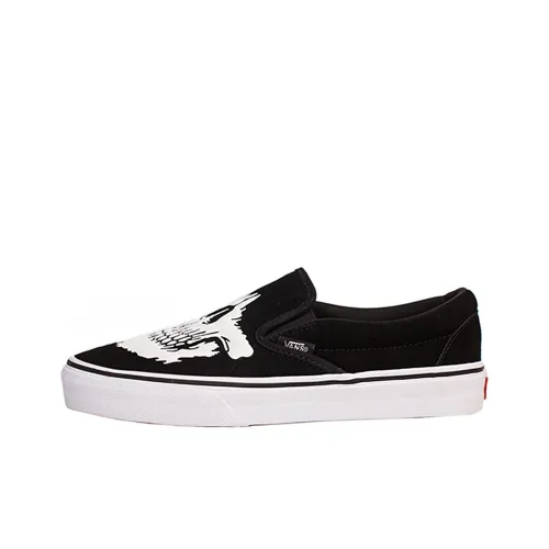 Vans Slip On Series Alien Ghosts Classic Low Top Скейтборд Кроссовки Unisex Черный Белый