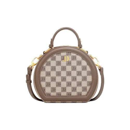 JANE DANCE ПВХ Полукруглая Сумка Сумка через плечо Сумка Маленькая Женская Светло-Коричневая