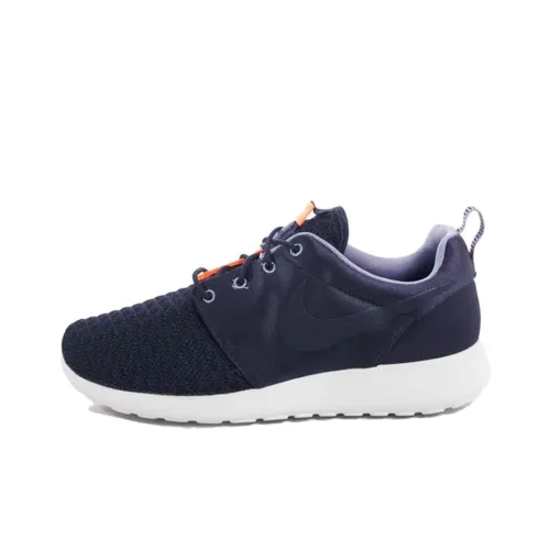 Nike Roshe Run Амортизация Противоскользящий Легкий Низкий Топ Беговые кроссовки Мужские Синий Оранжевый