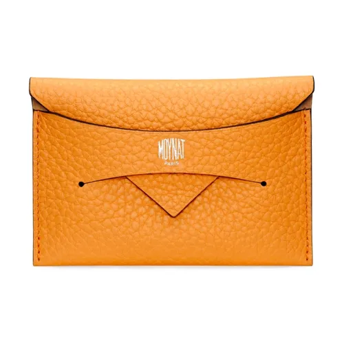 Moynat Taurillon Blush Leather Картхолдер Mini Женские Orange Корица Коричневый