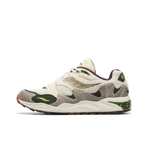 Saucony Grid Shadow 2 Беговые кроссовки Низкие Топ Зеленый, Коричневый и Красный Унисекс